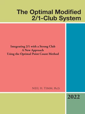 cover image of The Optimal Modified 2/1-Club System